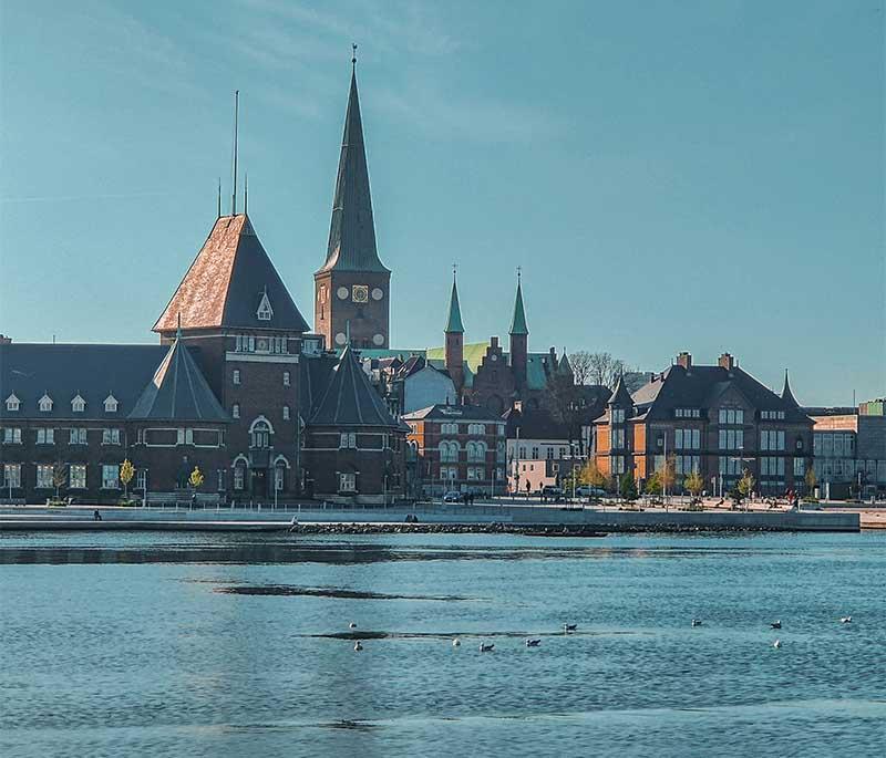 Aarhus Cathedral, Aarhus, the longest and tallest church in Denmark, known for its beautiful Gothic architecture.