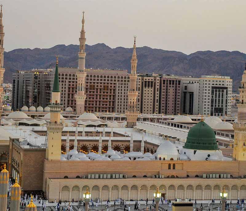 Al-Masjid an-Nabawi (The Prophet's Mosque) - Medina - One of Islam's holiest sites, featuring the tomb of Prophet Muhammad.