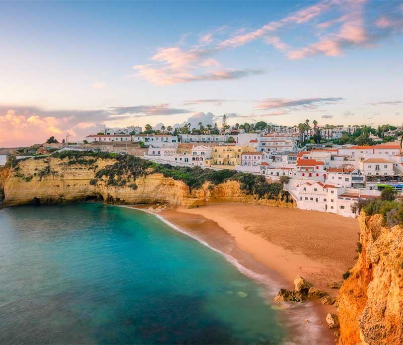 Algarve - A popular region in southern Portugal known for its stunning beaches, dramatic cliffs, and charming coastal towns.