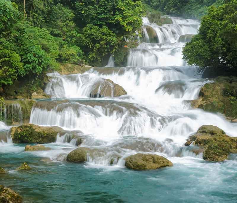 Aliwagwag Falls - Cascading waterfalls in Davao Oriental, considered among the most beautiful in the Philippines.