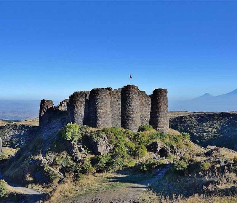 Amberd Fortress, showcasing a medieval fortress located on the slopes of Mount Aragats with panoramic views.