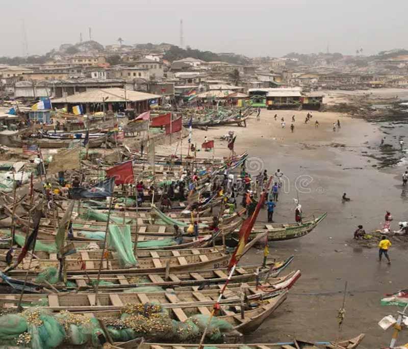 Anomabu Fishing Village, a traditional fishing village offering insight into the daily life and practices of local fishermen.