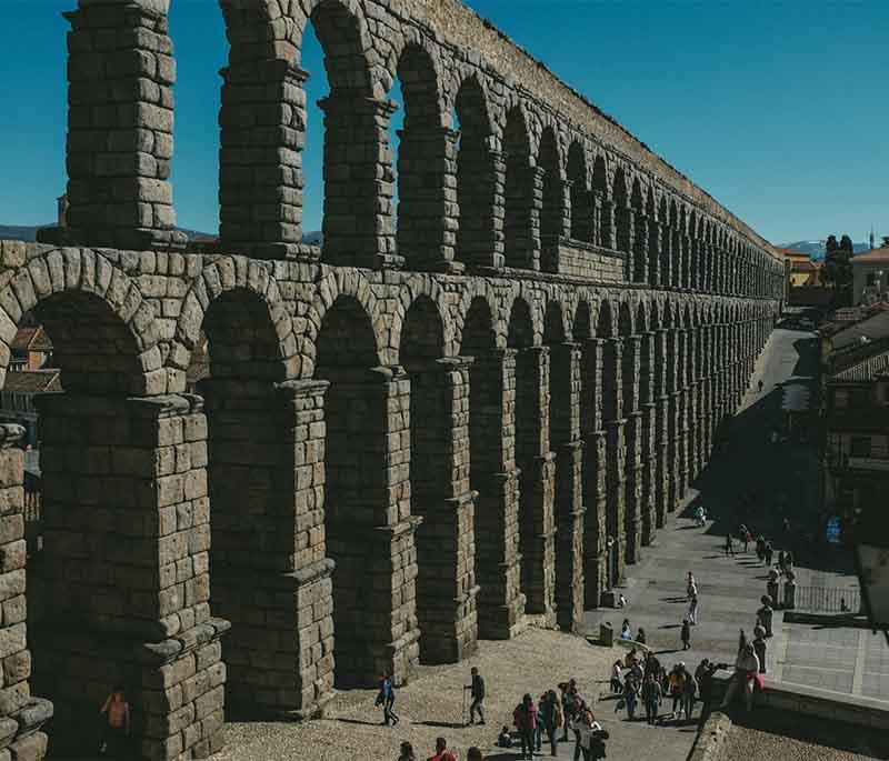 Aqueduct of Segovia (Segovia) - A well-preserved Roman aqueduct, a UNESCO site, and an iconic symbol of Segovia.