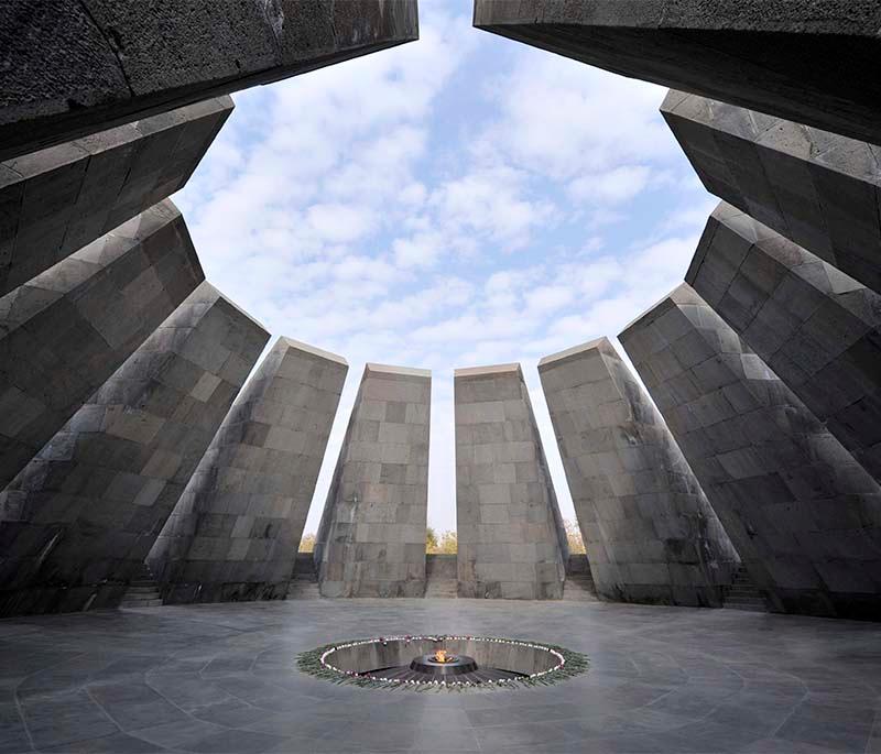 Armenian Genocide Memorial and Museum, depicting the solemn memorial complex dedicated to the victims of the genocide.