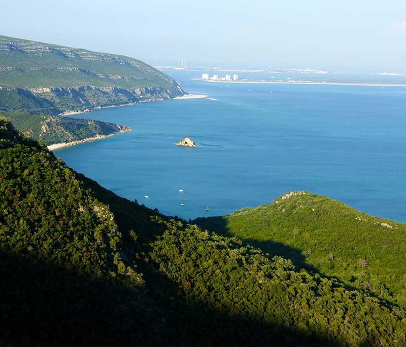 Arrabida Natural Park - Protected area near Lisbon with beautiful beaches, limestone hills, diverse flora and fauna.