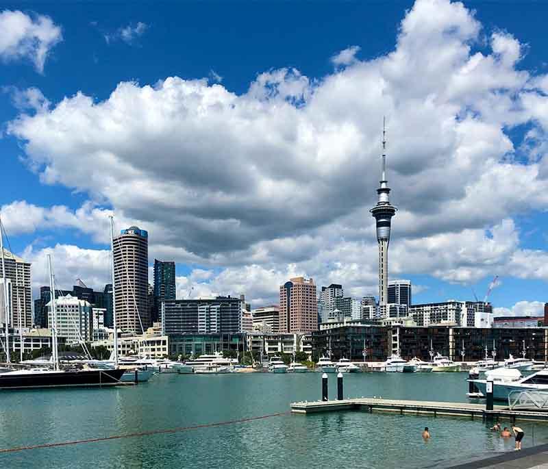 Auckland Sky Tower, Auckland - Offers panoramic views of the city, thrilling bungee jumps, and fine dining.