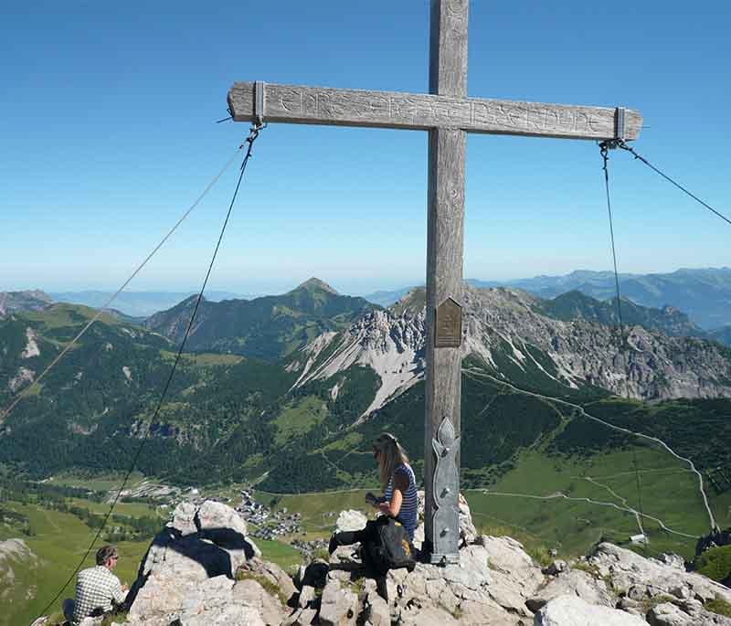 Augstenberg Mountain, a popular hiking destination offering stunning views of the surrounding Alps and valleys.