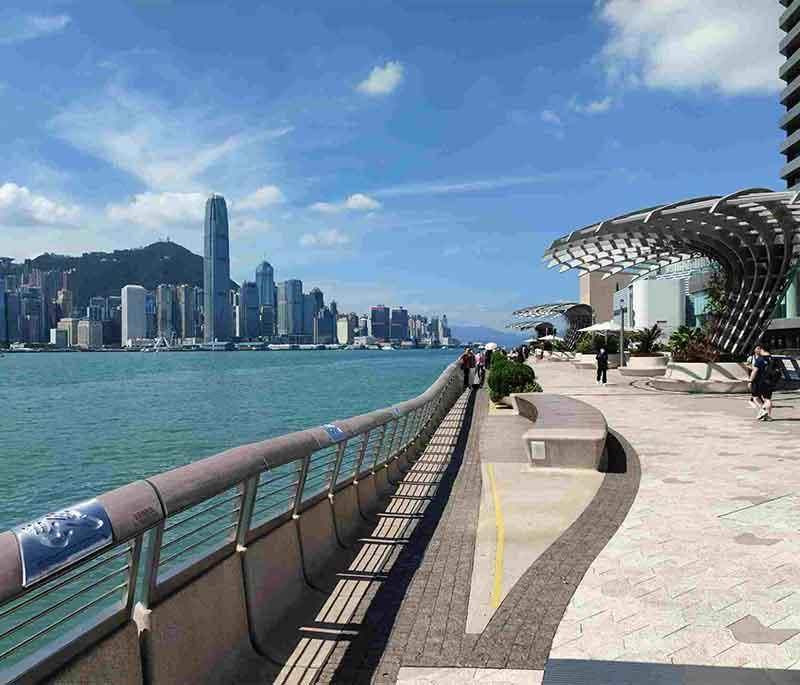 Avenue of Stars in Hong Kong, showcasing handprints of movie legends and stunning views of Victoria Harbour.