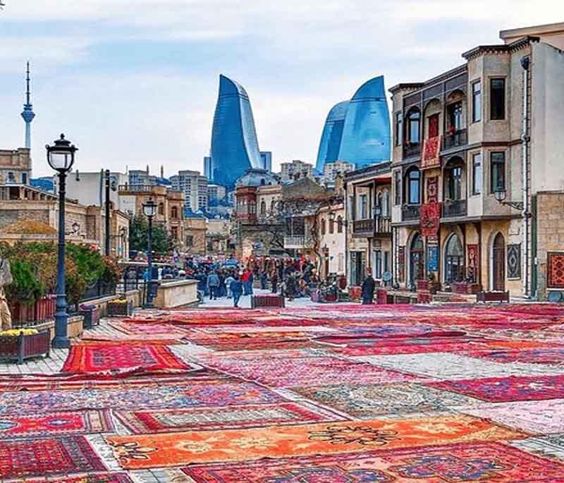 Baku Old City (Icherisheher), featuring ancient walls and historic architecture in the heart of the capital.