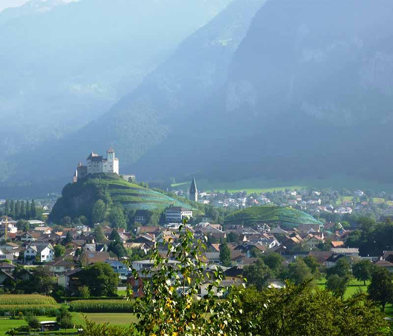 Balzers - A town known for Gutenberg Castle, beautiful natural surroundings, and its cultural heritage.