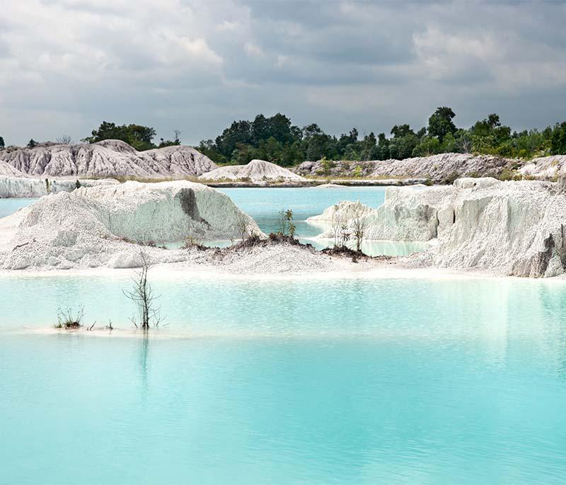 Belitung Island, Bangka Belitung, famous for unique granite rock formations, clear waters, and beautiful beaches.