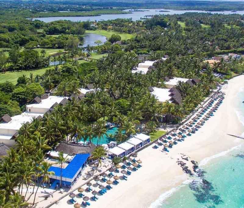 Belle Mare Plage - Known for its pristine white sandy beaches and ideal for sunbathing and water sports.