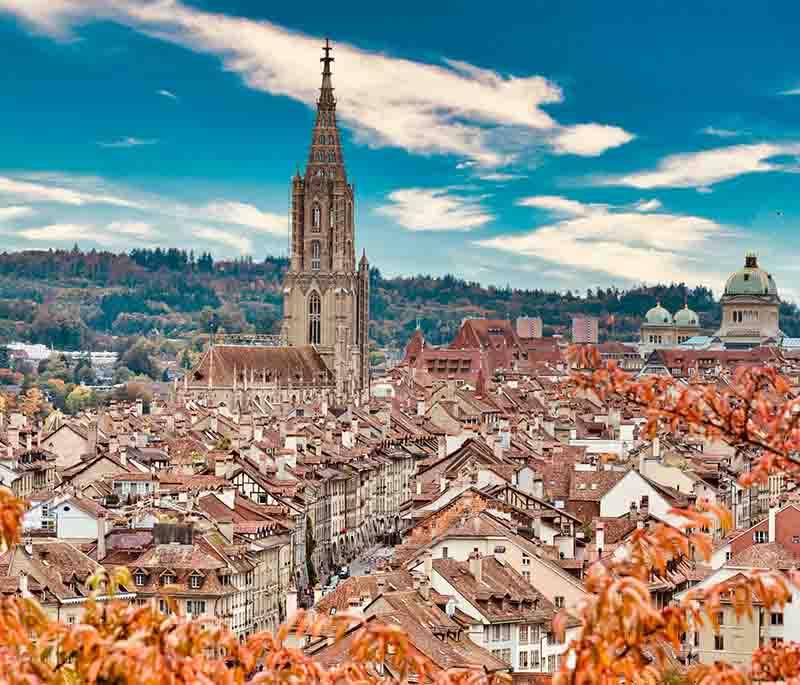 Bern - The capital city of Switzerland, known for its well-preserved medieval old town and the iconic Zytglogge clock tower.