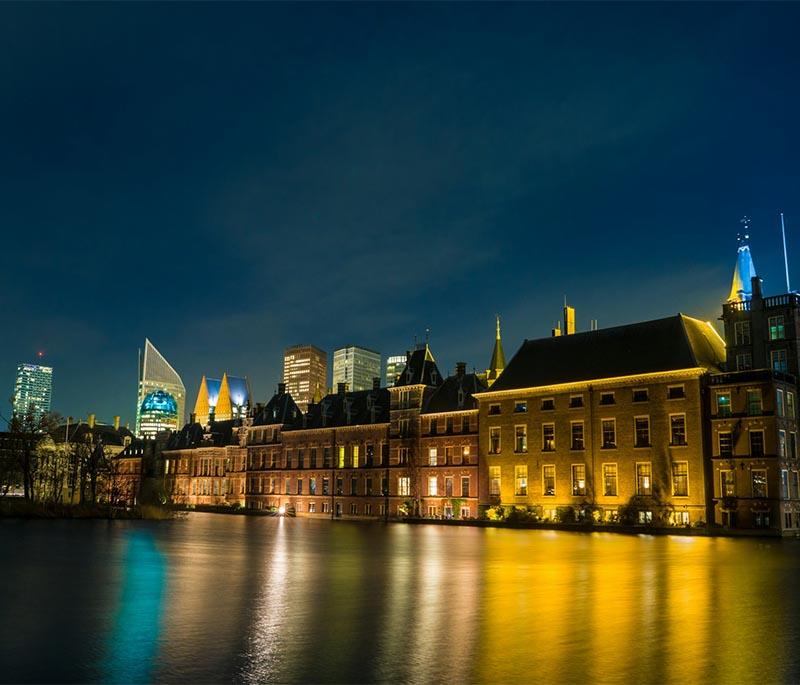 Binnenhof, The Hague: Historic complex housing Dutch Parliament and political significance, a symbol of Dutch governance.