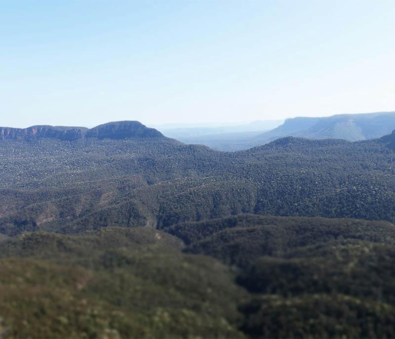 Blue Mountains in New South Wales are known for their dramatic scenery, eucalyptus forests, and hiking trails.