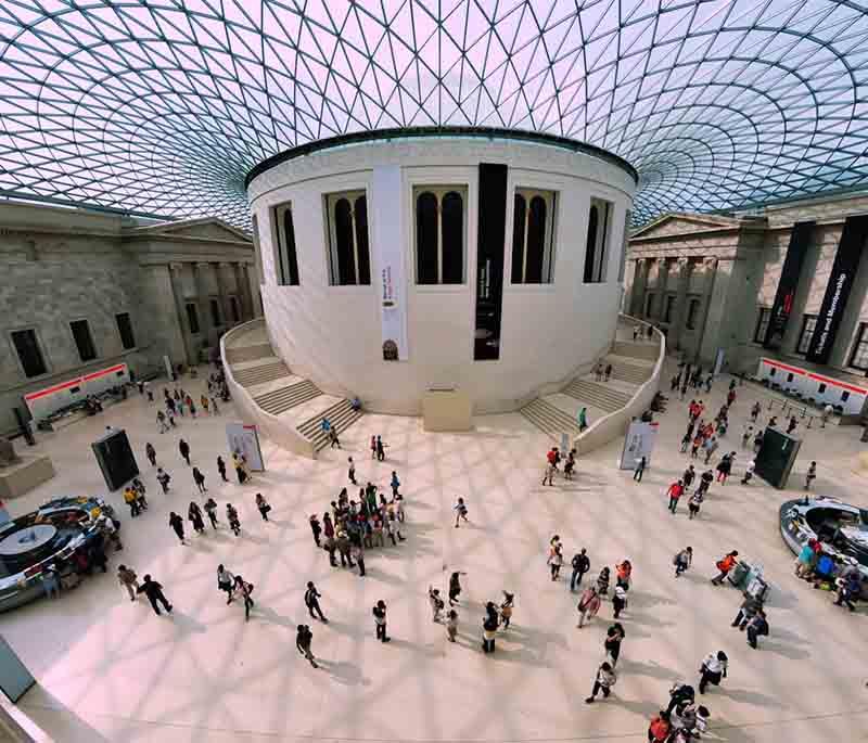 British Museum, London - A world-renowned museum featuring a vast collection of art and artifacts from around the globe.