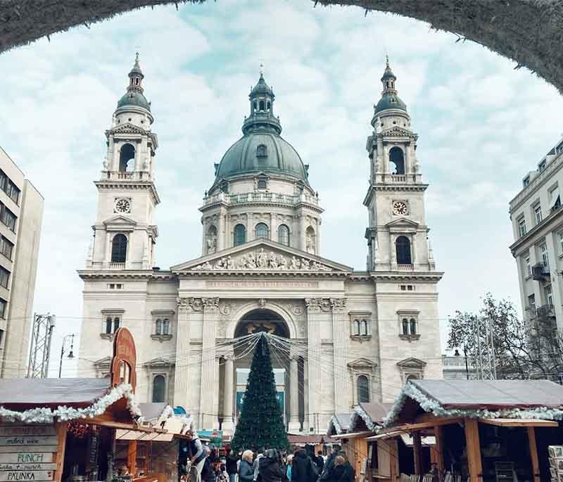 Budapest - St. Stephen's Basilica, a basilica named after Hungary's first king, known for its impressive dome and interior.