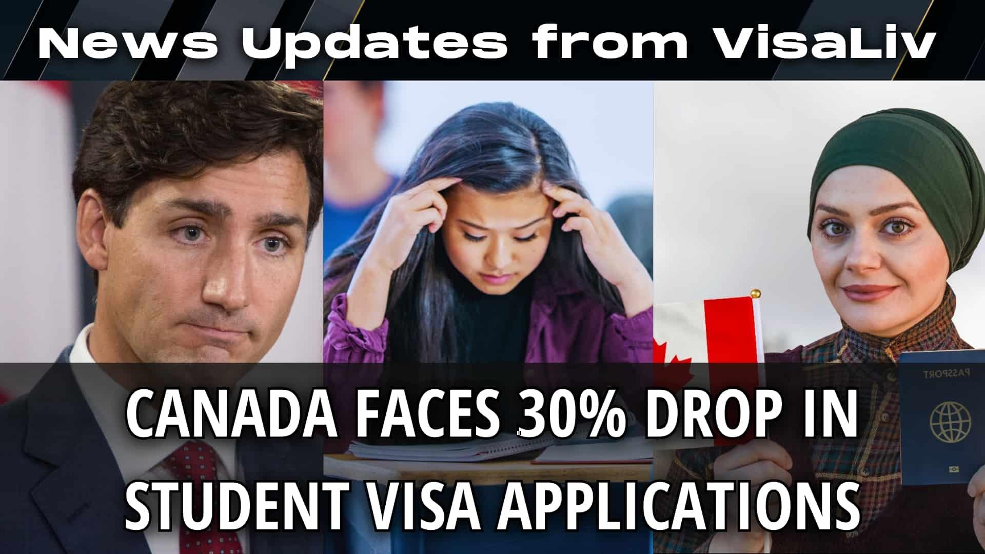 Canada experiences a 30% drop in student visa applications, prompting concerns about the reasons for the decrease.