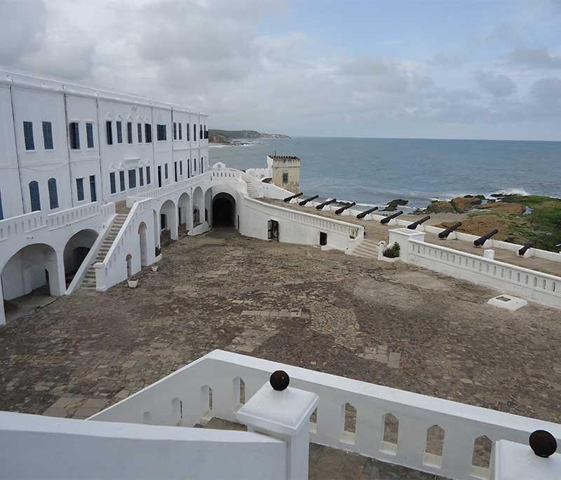 Cape Coast Castle, a historic site and former slave trade castle offering tours and a museum documenting the slave trade.