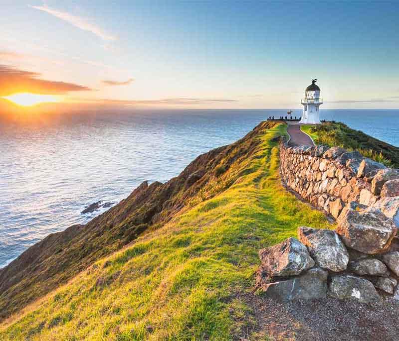 Cape Reinga, Northland: Northern tip with dramatic coastal views and cultural importance in Maori heritage.