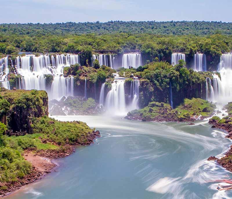 Cataratas do Iguaçu National Park, featuring the awe-inspiring Iguazu Falls, largest waterfall systems in the world.