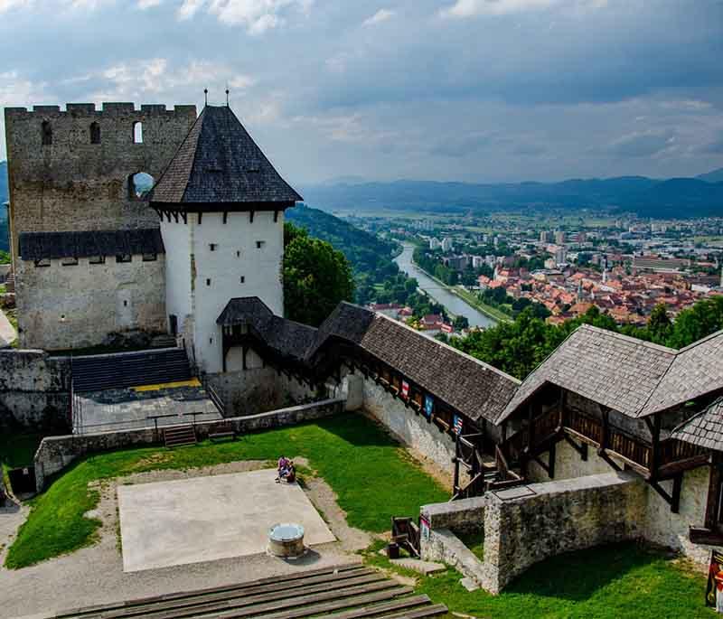 Celje Castle - A medieval castle overlooking the town of Celje, known for its historical significance and beautiful views.