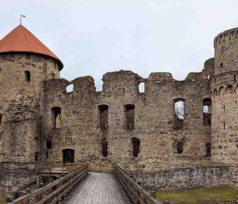 Cesis Castle Park, a beautiful park surrounding Cesis Castle, offering scenic walks and historical monuments.