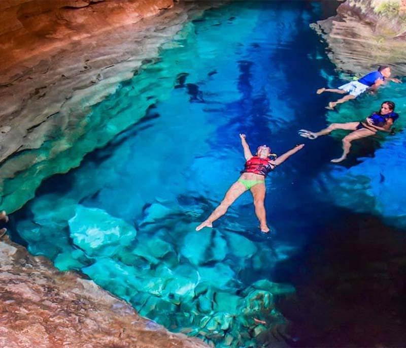 Chapada Diamantina National Park, with breathtaking landscapes of plateaus, caves, and waterfalls in the heart of Bahia.