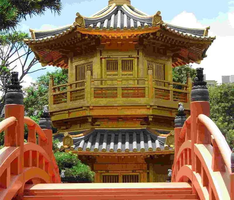 Chi Lin Nunnery in Hong Kong, a peaceful Buddhist complex with stunning architecture and tranquil gardens.