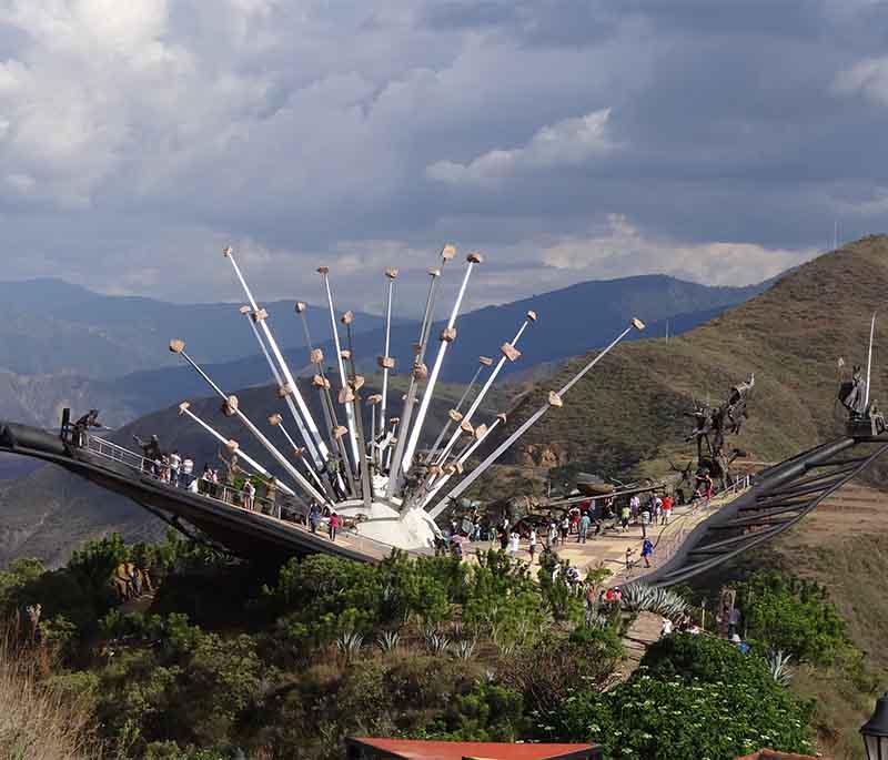 Chicamocha National Park, offering adventure sports, stunning canyon views, and a cable car ride over the Chicamocha Canyon.