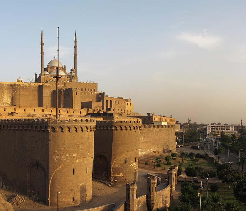 Citadel of Saladin, a historic Islamic fortification in Cairo with stunning views and the impressive Mosque of Muhammad Ali.