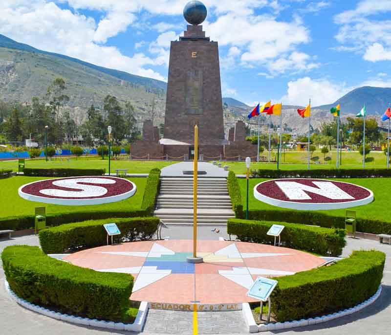 Ciudad Mitad del Mundo, a monument and museum marking the equator, offering interactive exhibits and cultural insights.