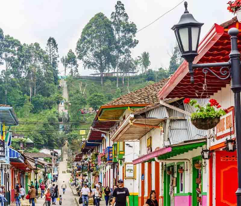 Coffee Triangle (e.g., Salento), a picturesque region known for coffee plantations, charming towns, and landscapes.