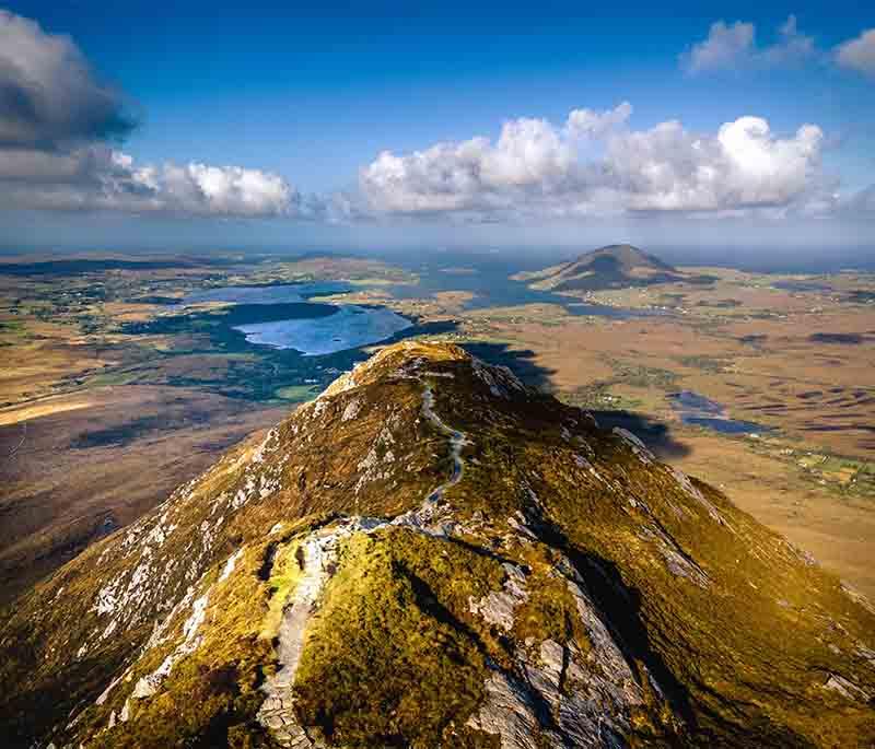 Connemara National Park, County Galway, a park known for its stunning landscapes, hiking trails, and diverse wildlife.