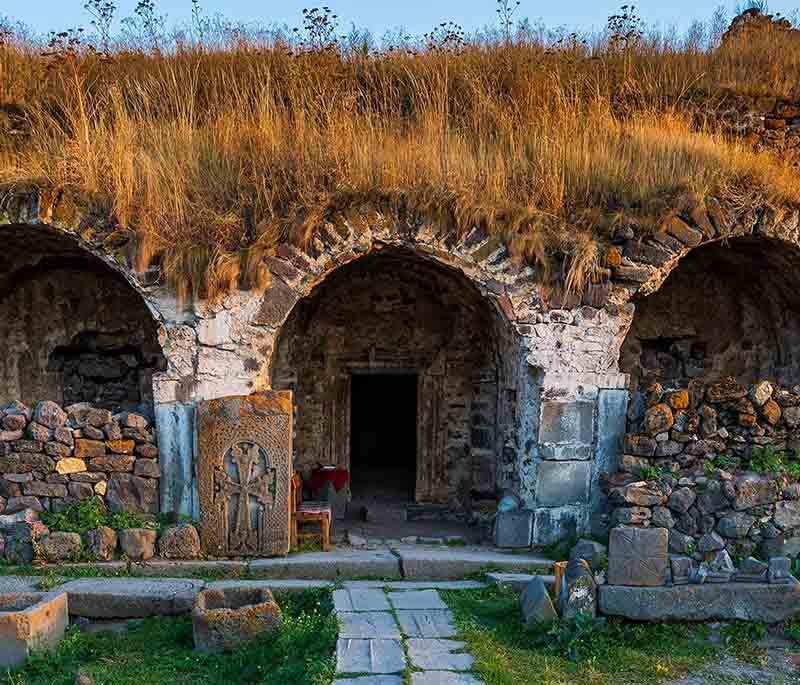 Debed Canyon, capturing the deep canyon with historic monasteries and lush greenery along the river.