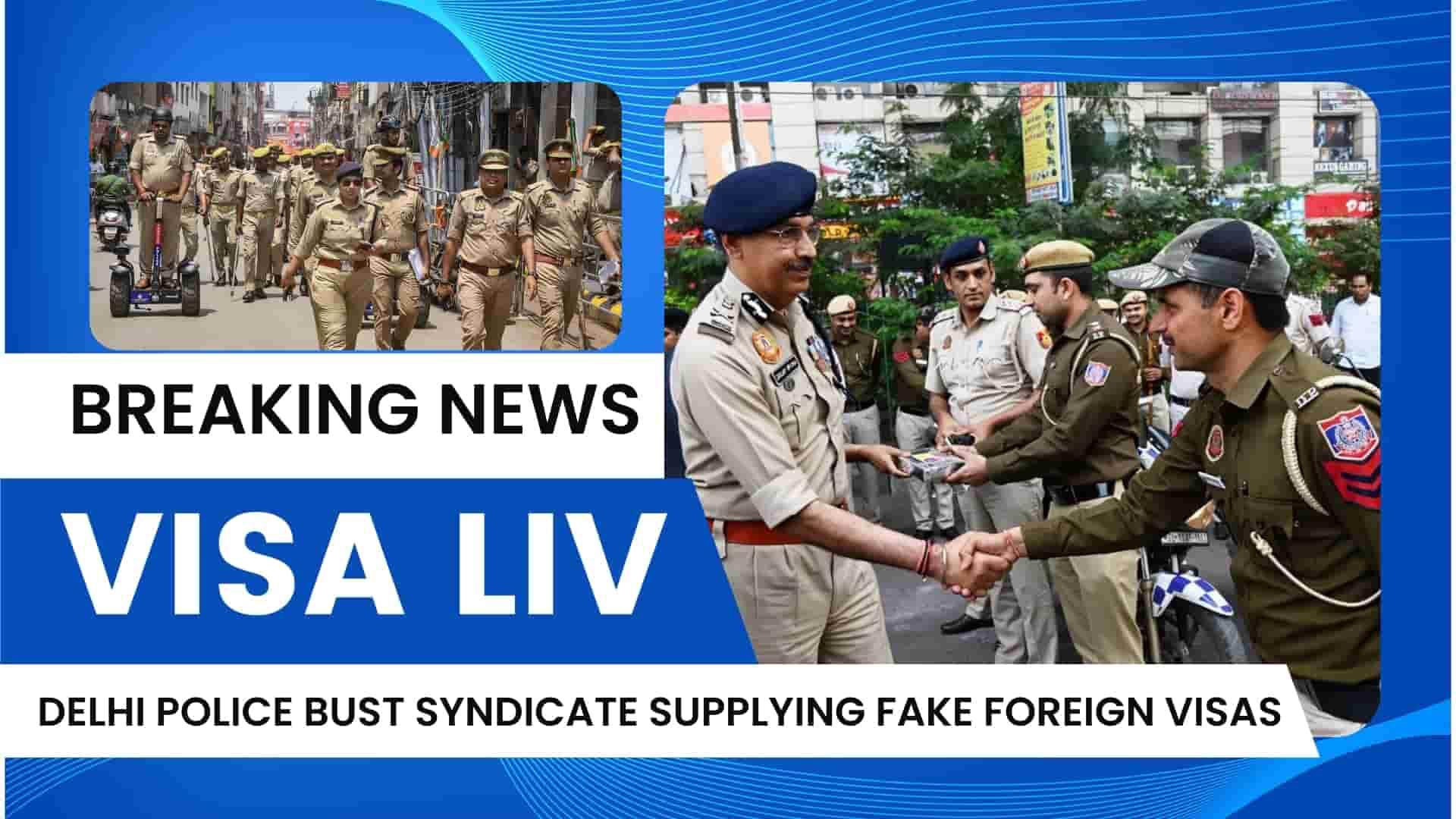 Delhi Police have busted a syndicate involved in supplying fake foreign visas, disrupting fraudulent operations.