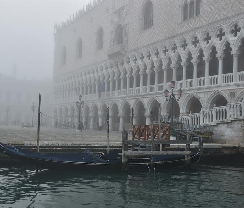 Doge's Palace, Venice, a Gothic palace that was the residence of the Doge of Venice, now a museum with art exhibits.