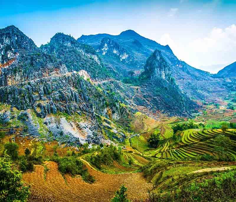 Dong Van Karst Plateau Geopark - A UNESCO Global Geopark with stunning karst landscapes, located in Ha Giang Province.