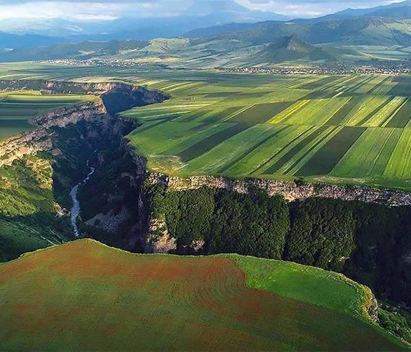 Dzoraget River, illustrating a picturesque river flowing through the landscapes of northern Armenia.