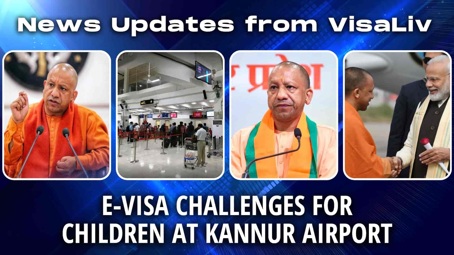 Children face e-visa difficulties at Kannur Airport, causing travel complications for young passengers.