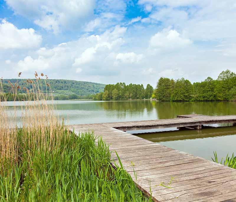 Echternach Lake, a recreational area near Echternach, offering boating, fishing, and scenic walking paths.