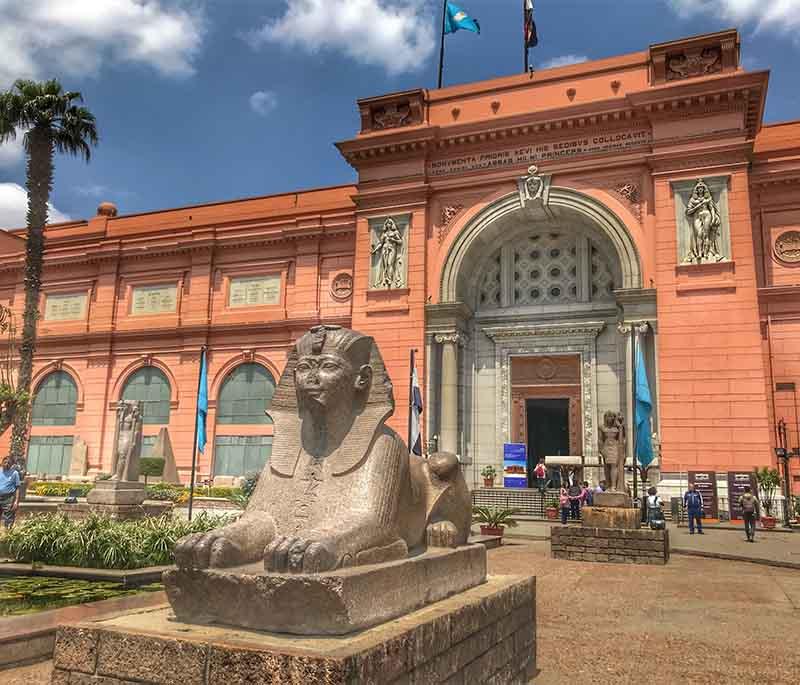 Egyptian Museum in Cairo, housing a vast collection of ancient artifacts, including Tutankhamun's treasures.