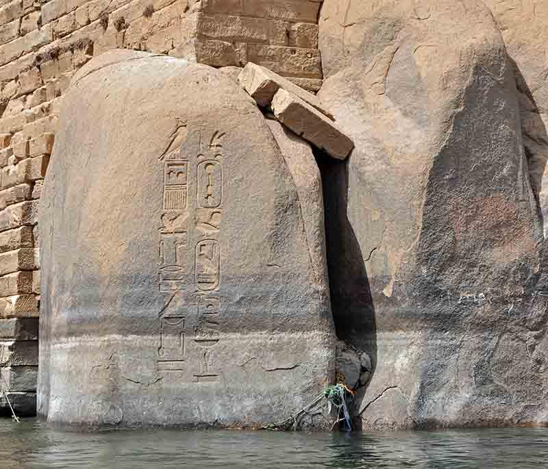 Elephantine Island, an ancient island in Aswan, home to archaeological sites, Nubian villages, and the Aswan Museum.