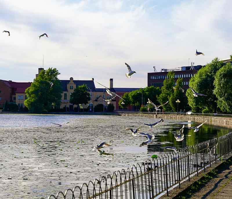 Eskilstuna - A city known for its industrial heritage, beautiful parks, cultural attractions, and museums.