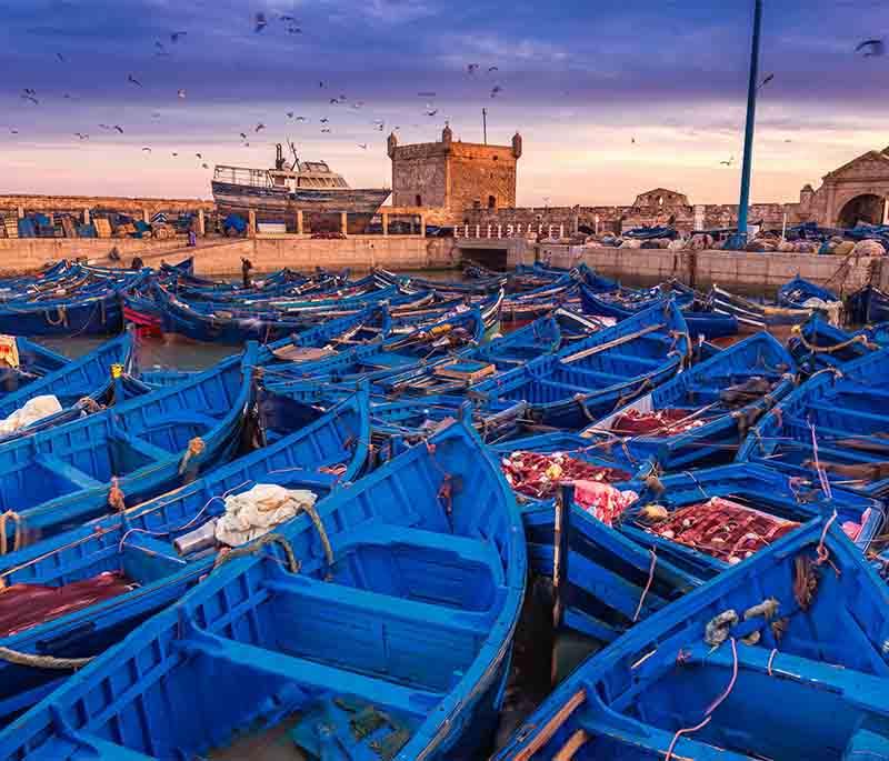Essaouira - The Windy City: A coastal town known for its strong winds, perfect for windsurfing, and its historic medina.