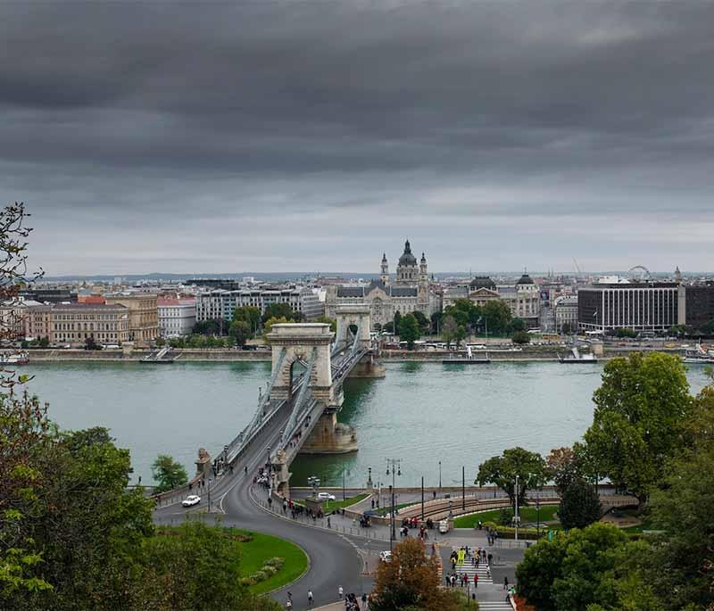 Esztergom - Danube Bend, a picturesque region where the Danube River makes a dramatic turn, offering stunning views.