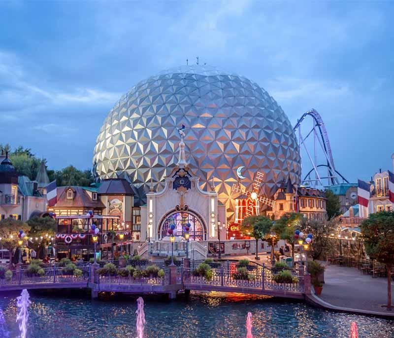 Europa-Park, Rust, Germany's largest theme park, offering rides, shows, and themed areas for entertainment.