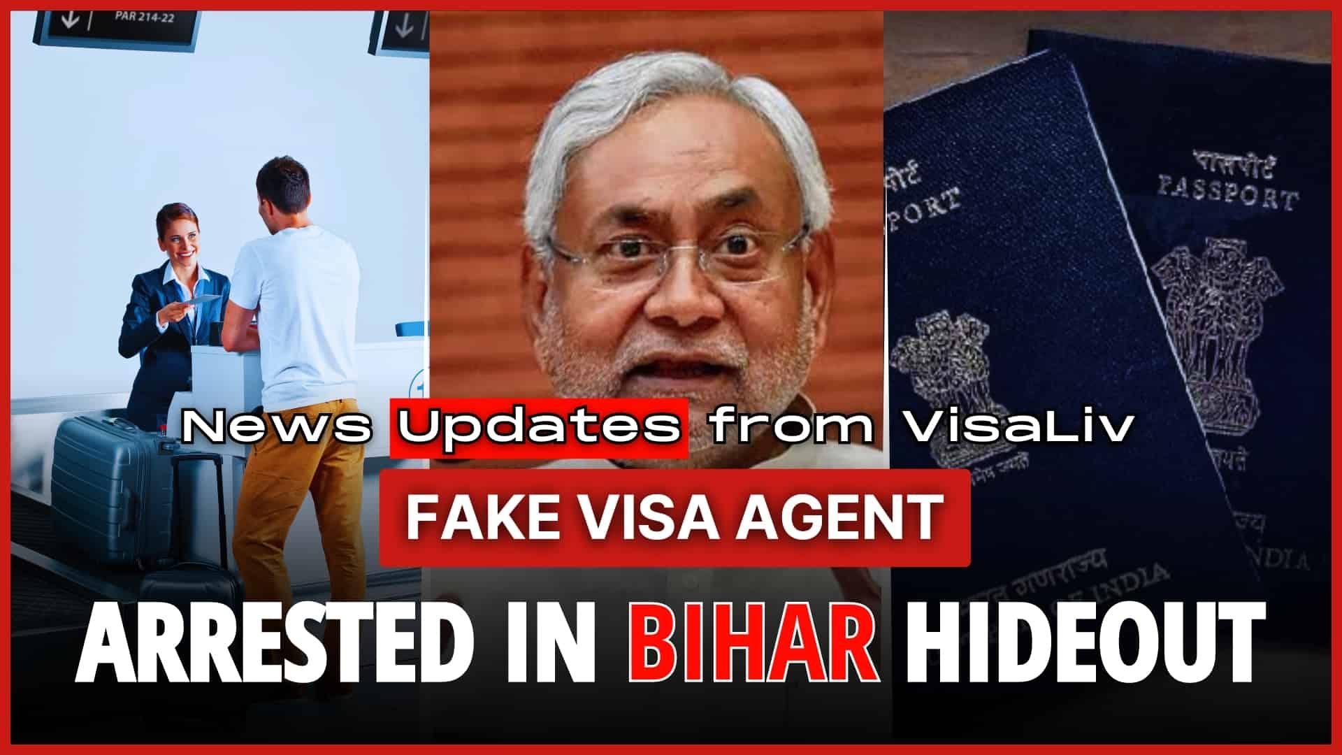 A fake visa agent was arrested in a Bihar hideout, marking a crackdown on fraudulent visa activities.