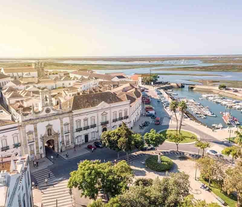 Faro - The capital of the Algarve, known for its historic old town, beautiful beaches, and Ria Formosa Natural Park.