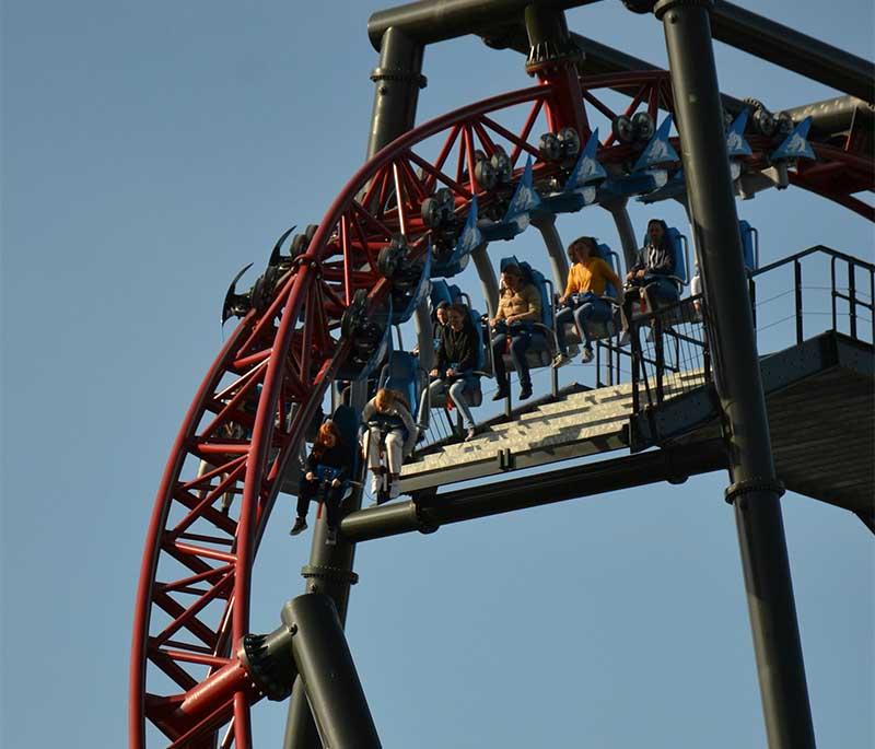 Fårup Sommerland, a large amusement park with rides, water attractions, and family-friendly activities set in a forested area